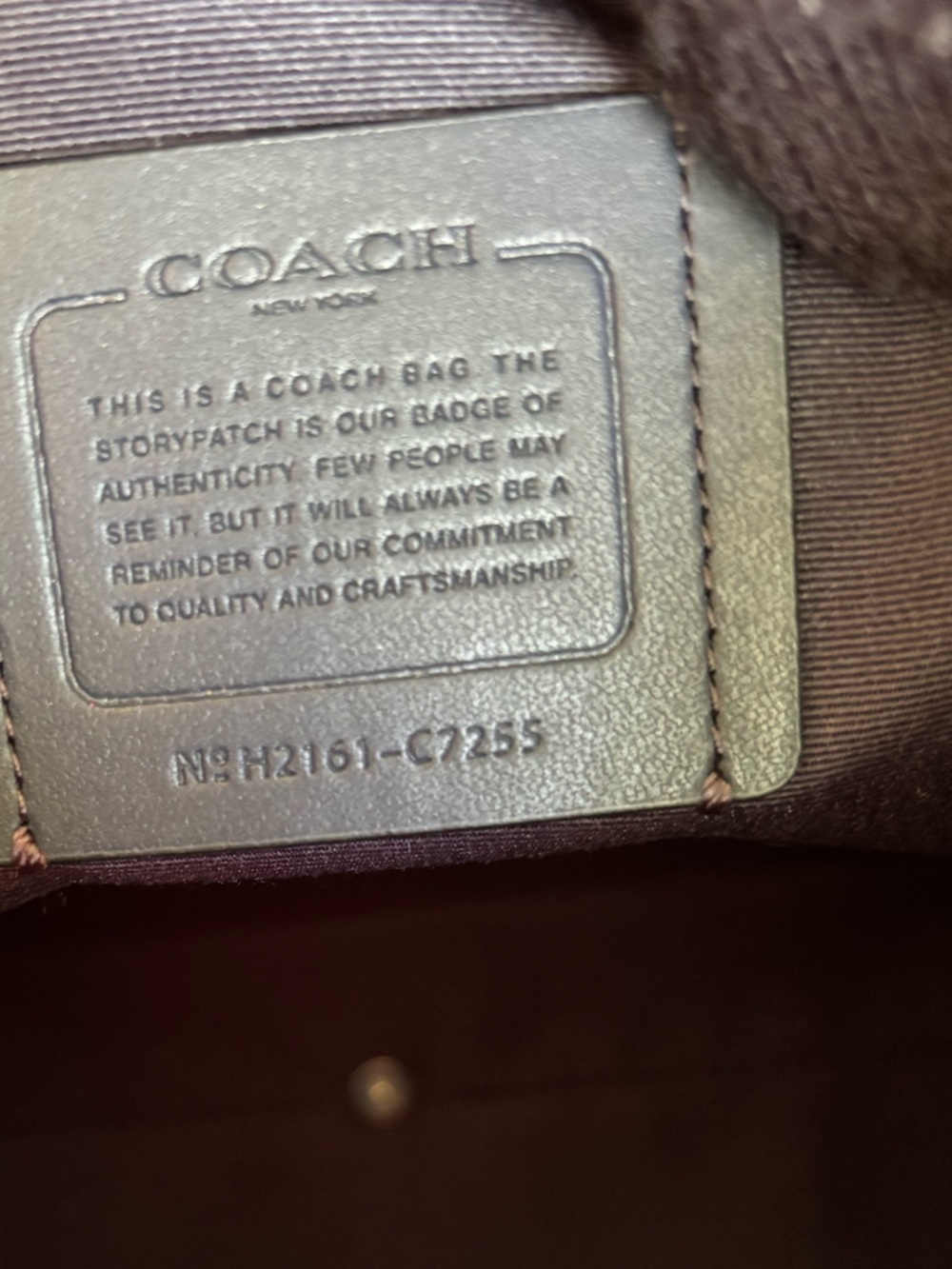 Coach Zip Top Tote Bag With Snowman Print - Picture 4 of 13